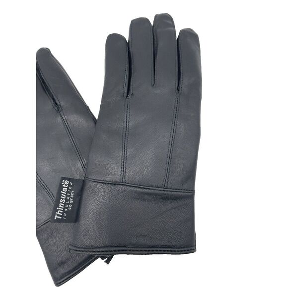 Thinsulate 40 gram Thermal Insulated Fleece Lined Leather Gloves Women M NWT - Picture 2 of 9